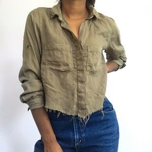 Cropped Button Down